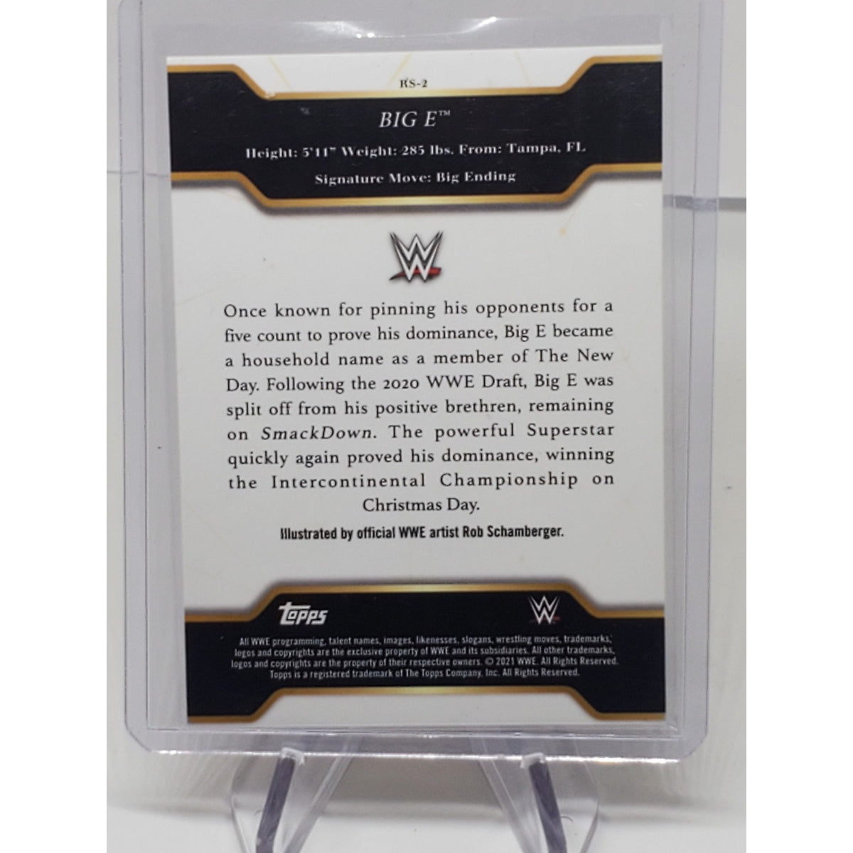 2021 WWE Undisputed Rob Schamberger Illustrations #RS-2 Big E