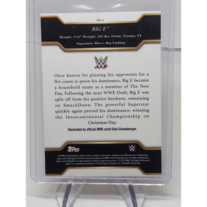 2021 WWE Undisputed Rob Schamberger Illustrations #RS-2 Big E