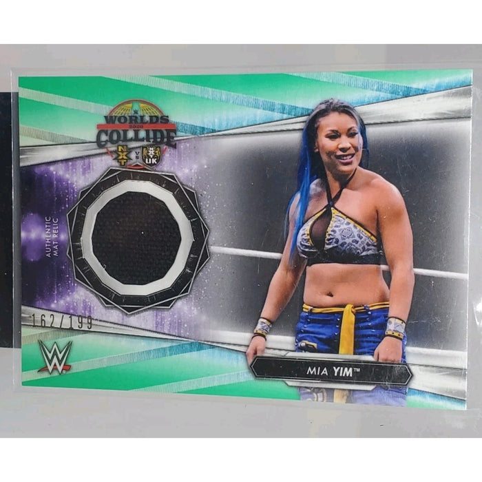 2021 Topps WWE - Mat Relics NXT Worlds Collide Mia Yim #MR-MY Aqua /199 (MEM)