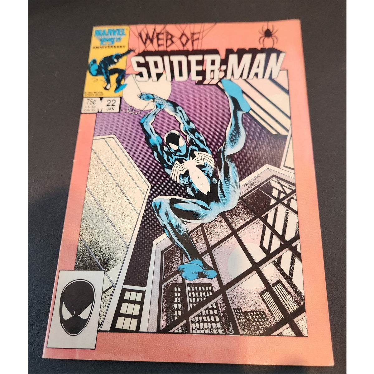 WEB OF SPIDER-MAN #22 1986 MARVEL Comics-Black Suit Spidey!