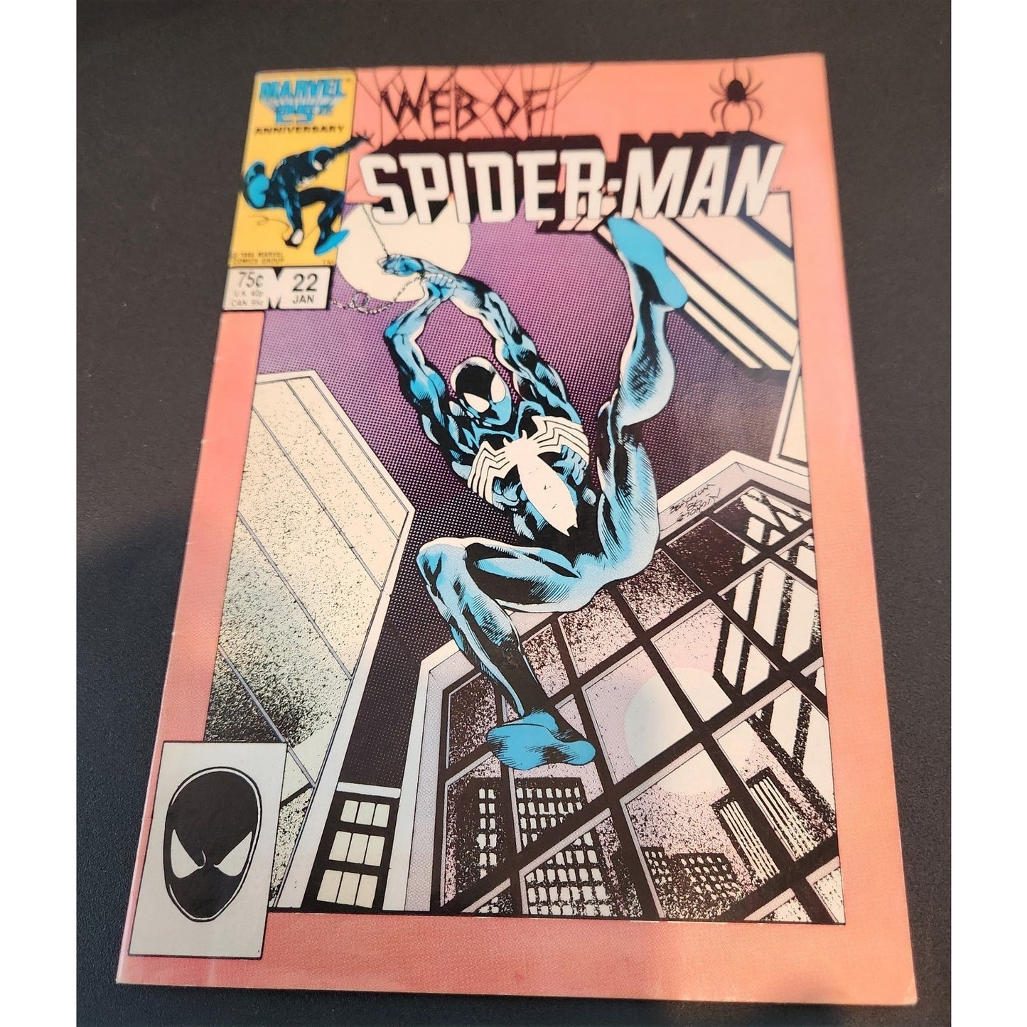 WEB OF SPIDER-MAN #22 1986 MARVEL Comics-Black Suit Spidey!