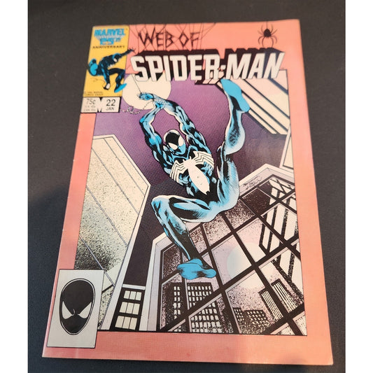 WEB OF SPIDER-MAN #22 1986 MARVEL Comics-Black Suit Spidey!