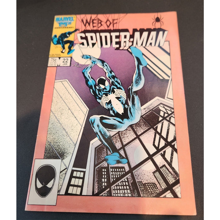 WEB OF SPIDER-MAN #22 1986 MARVEL Comics-Black Suit Spidey!