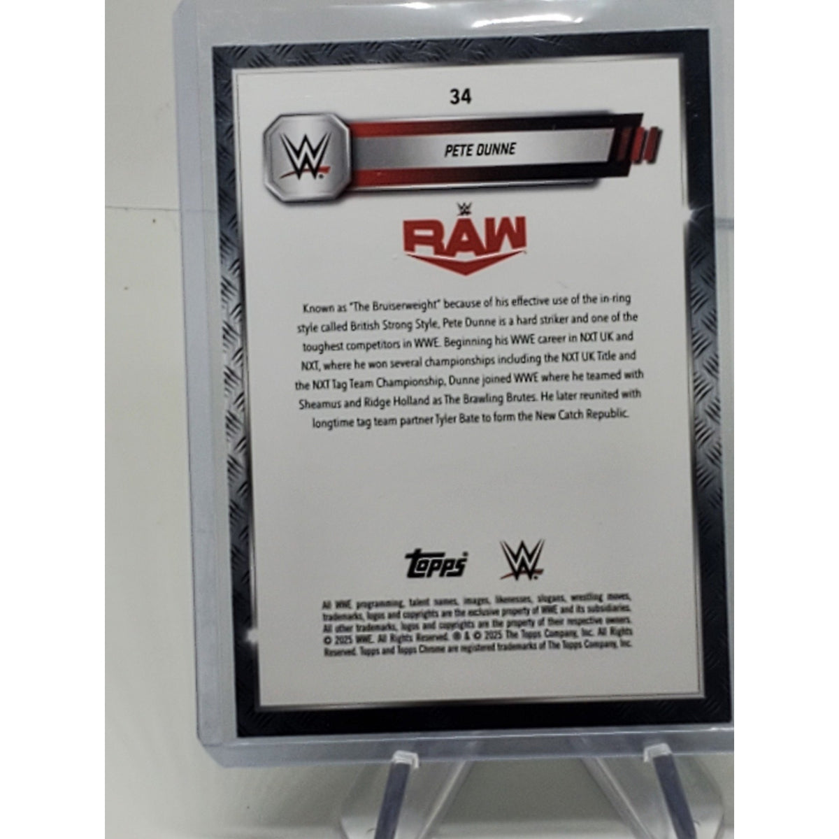 Pete Dunne Green 33/75 2025 TOPPS CHROME WWE #34