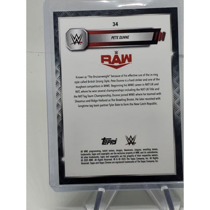 Pete Dunne Green 33/75 2025 TOPPS CHROME WWE #34