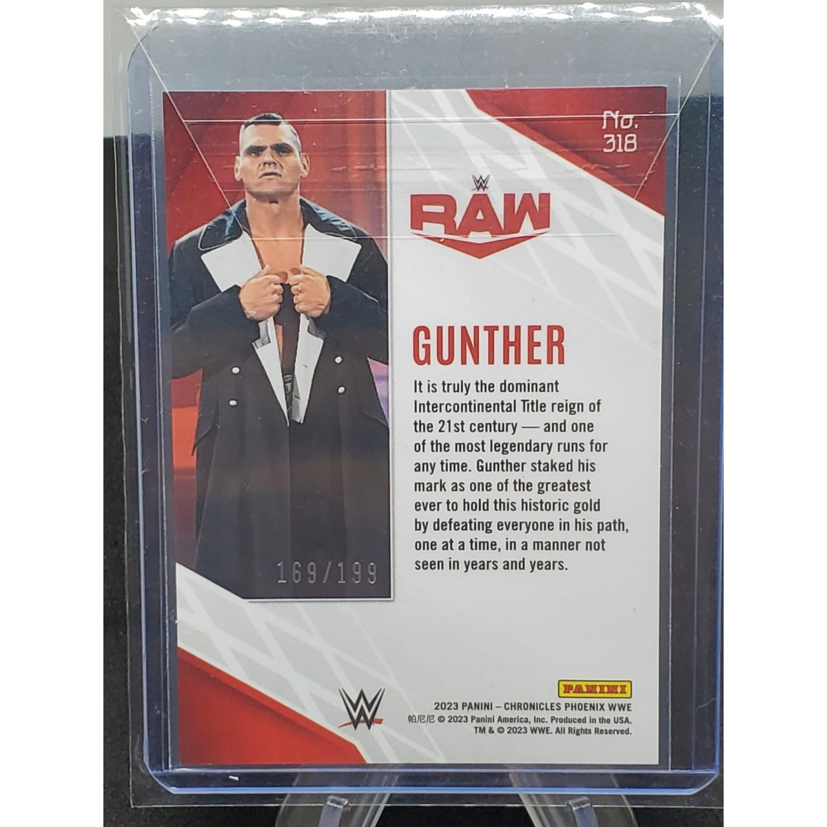 2023 Panini Chronicles Insert WWE Phoenix Gunther Pink /199
