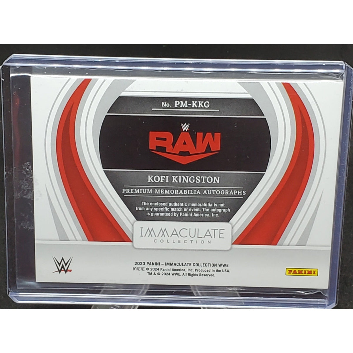 Kofi Kingston 2023 Panini Immaculate WWE Jumbo Swatch Relic AUTO /25