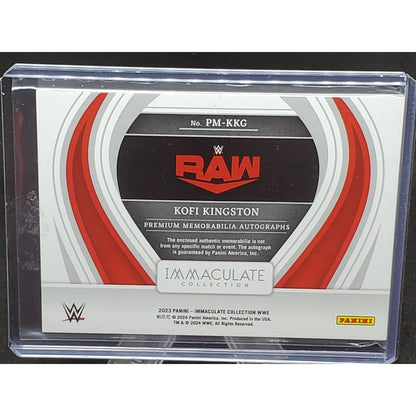 Kofi Kingston 2023 Panini Immaculate WWE Jumbo Swatch Relic AUTO /25