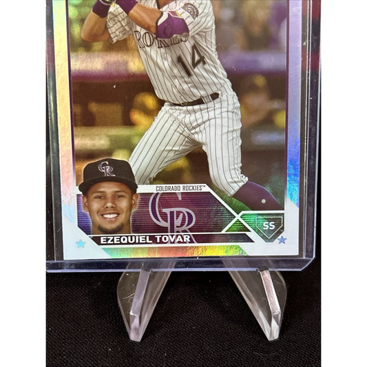 2023 Topps Series 2 Ezequiel Tovar Rainbow Foil Rookie / Pack Fresh New