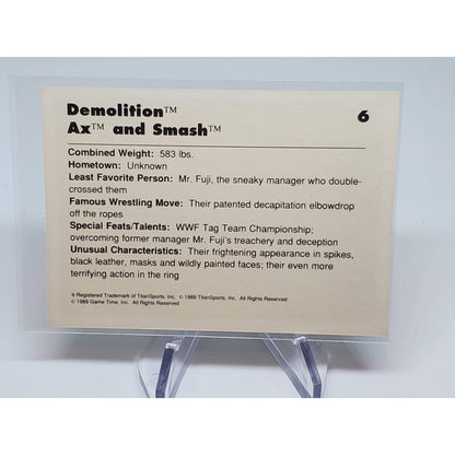 1990 Classic WWF - Demolition Ax, Demolition Smash, Demolition #6