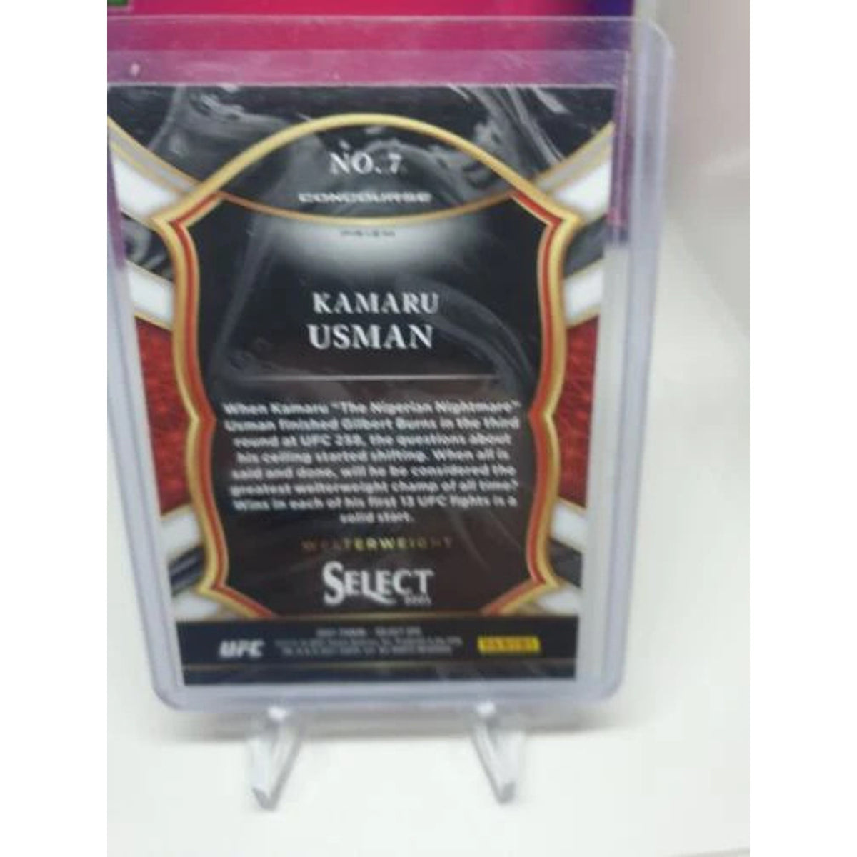 Kamaru Usman 2021 UFC Select H2 Exclusive Silver Disco Concourse SP Nigeria