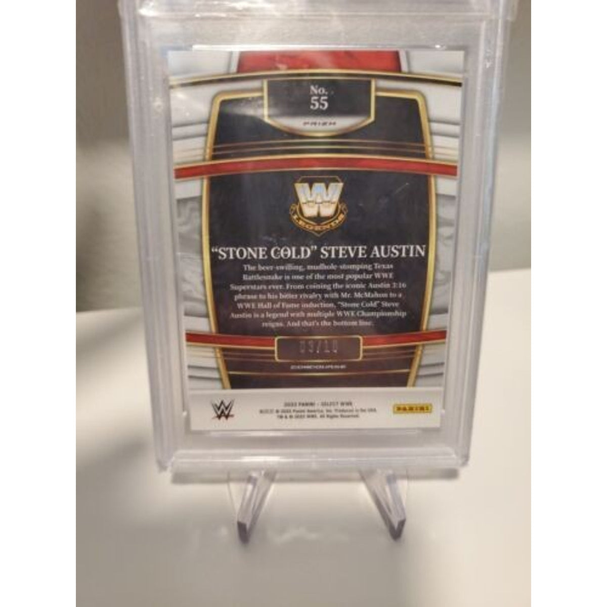 2022 Stone Cold Steve Austin Select WWE Concourse Gold Prizm #55 PSA 10 3/10