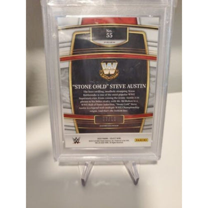 2022 Stone Cold Steve Austin Select WWE Concourse Gold Prizm #55 PSA 10 3/10
