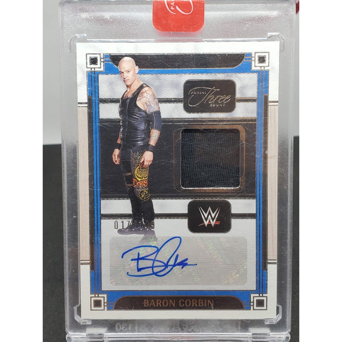 WWE Panini Three Count Baron Corbin Autographed, Patch Blue Parallel #/149