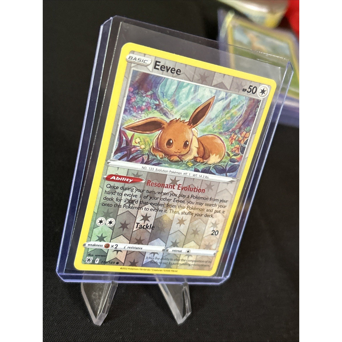 Eevee 119/189 Swsh10: Astral Radiance Reverse Holo - Pack Fresh New - Sleeved