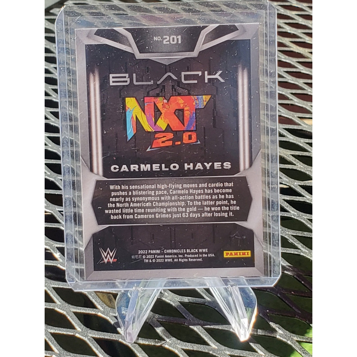 Carmelo Hayes 2022 Chronicles Black WWE - RC Rookie #201