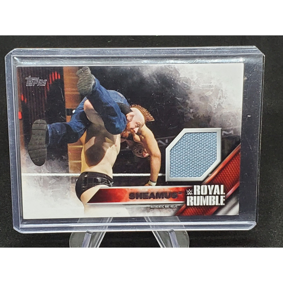 WWE Sheamus 2016 Topps Then Now Forever Royal Rumble Mat Relic Card SN 256 / 399