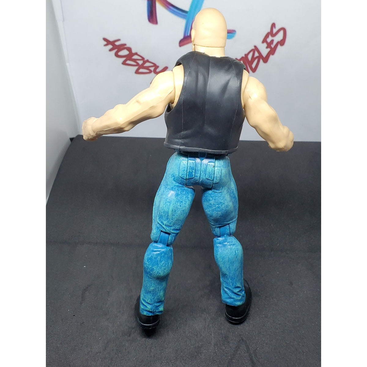 WWE Titan Tron Live Stone Cold Steve Austin Action Figure Blue Jeans 1999 Jakks