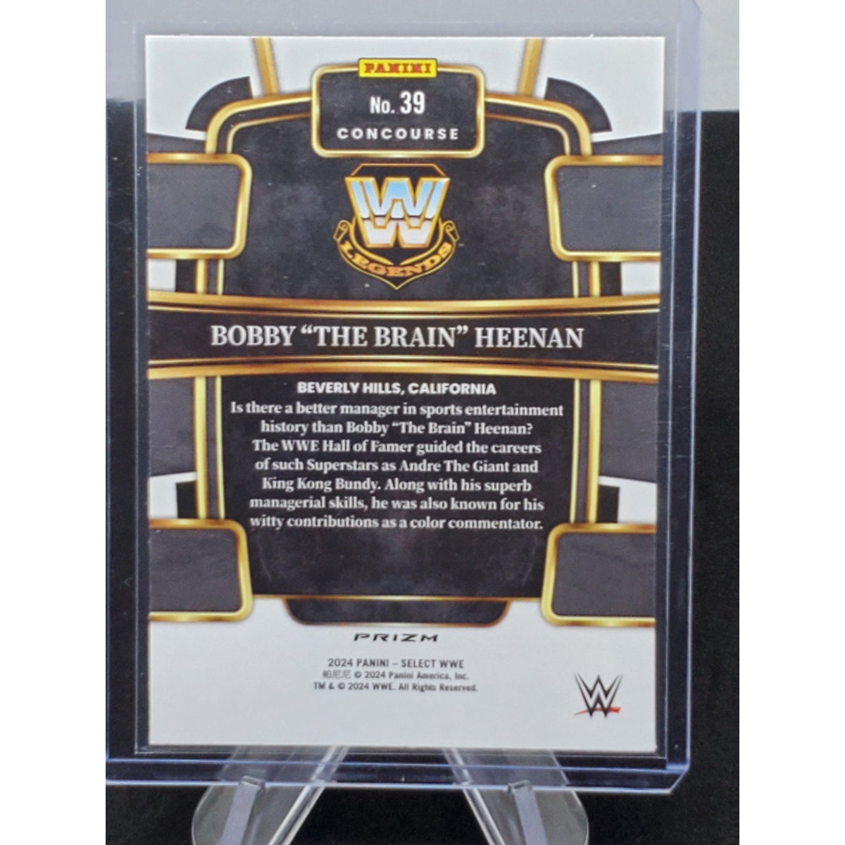 2024 Select WWE Concourse Silver Prizm Bobby “The Brain” Heenan #39