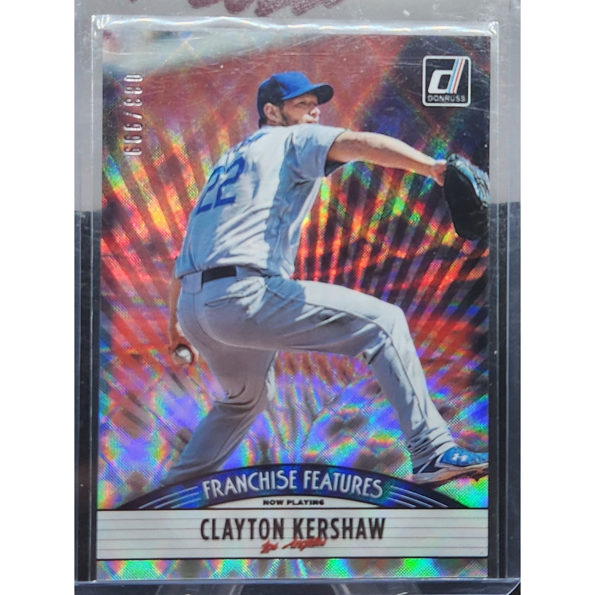 CLAYTON KERSHAW 2019 PANINI DONRUSS FRANCHISE FEATURES 083/999 #FF14