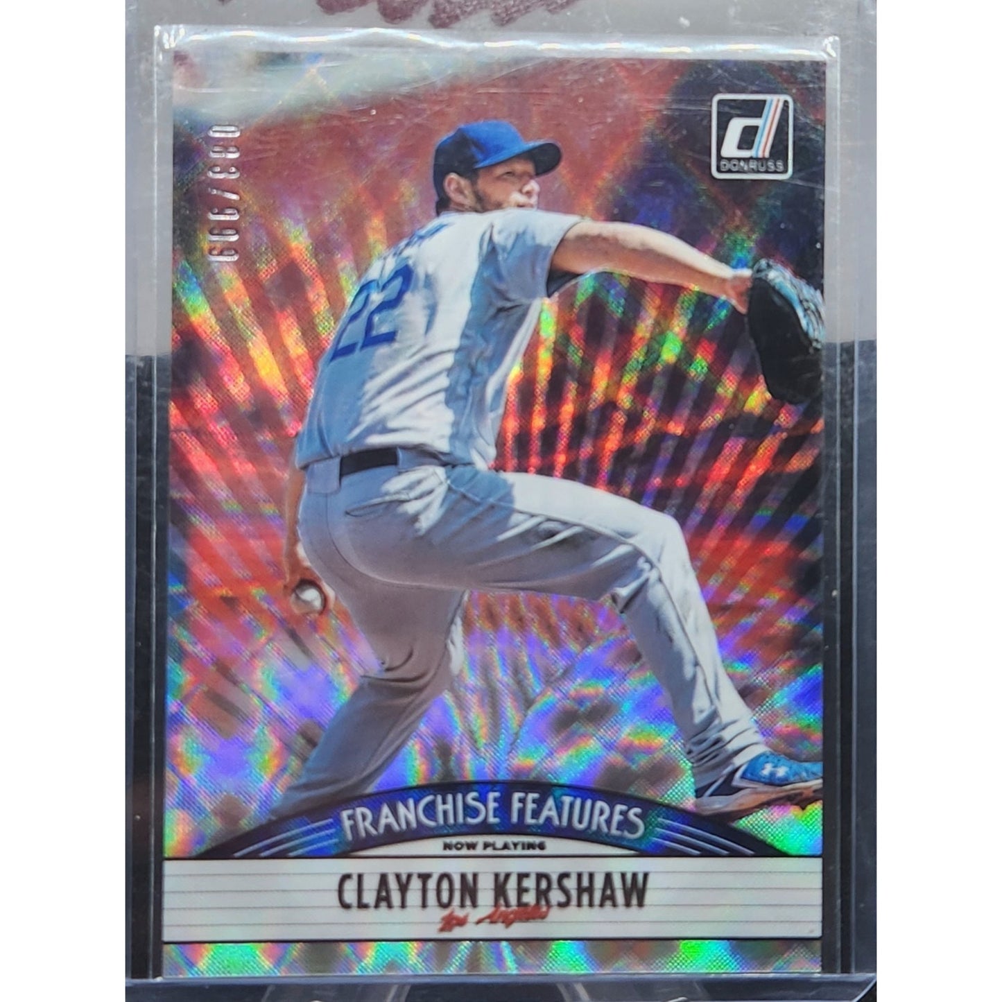 CLAYTON KERSHAW 2019 PANINI DONRUSS FRANCHISE FEATURES 083/999 #FF14
