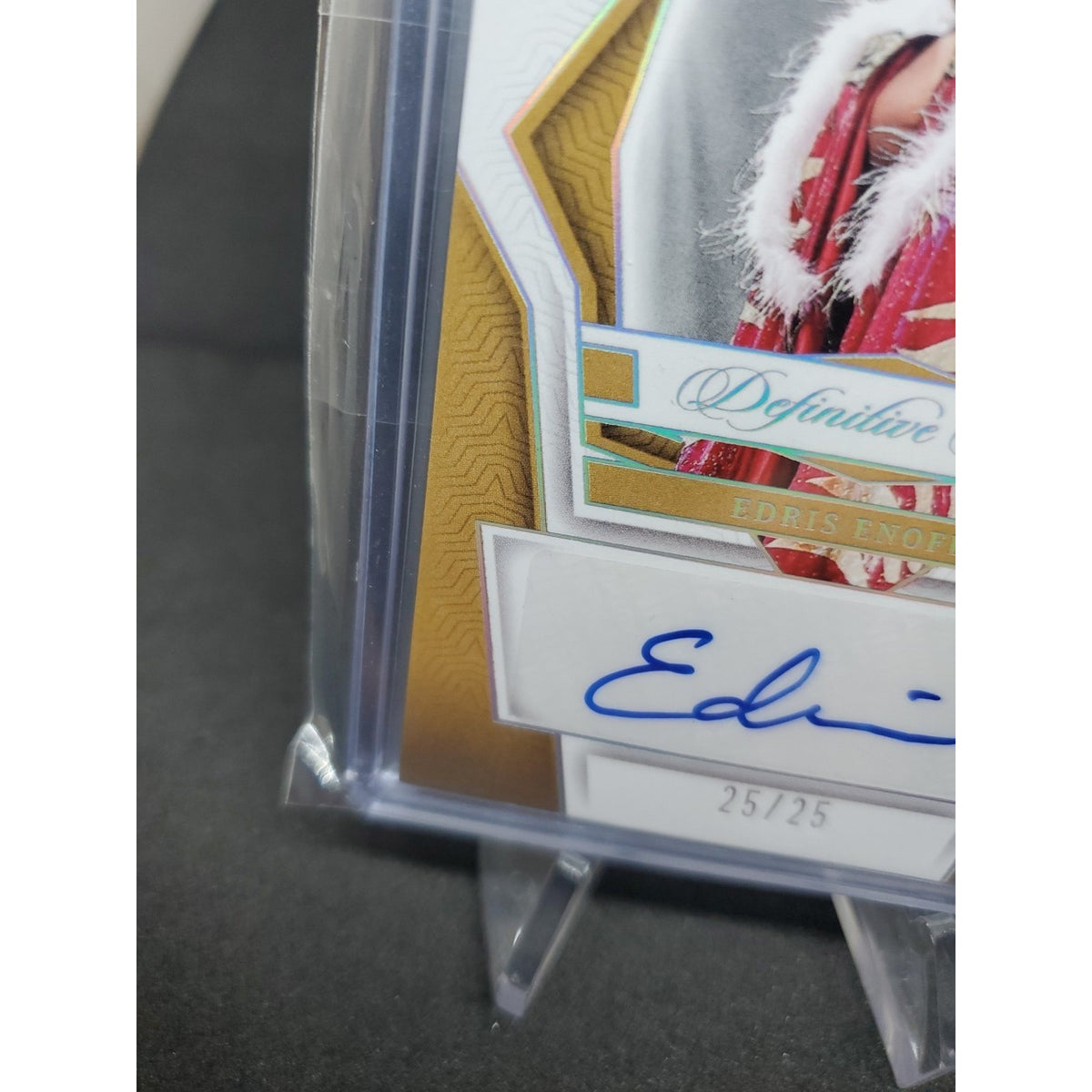 2024 Panini National Treasures WWE - Definitive Ink Edris Enofe #DK-EEF Holo...