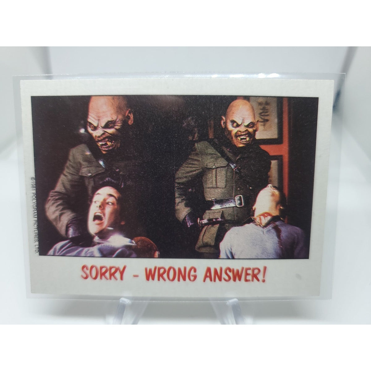 1988 Topps Fright Flicks #26 Sorry - Wrong Answer! Werewolf London