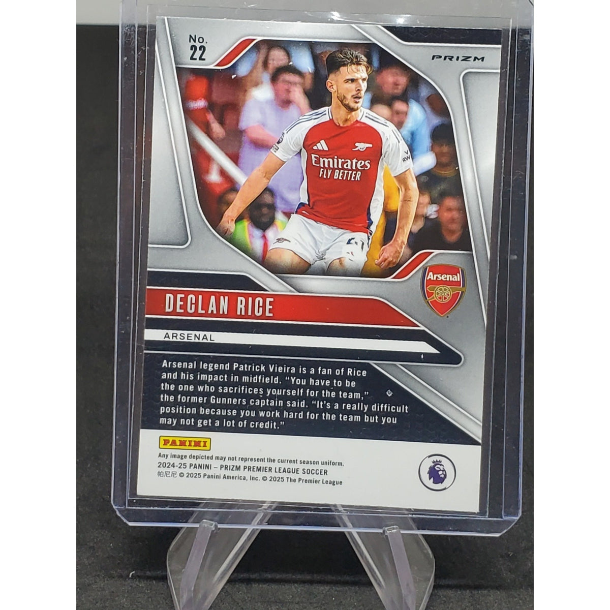 2024-25 Panini Prizm Premier League - Declan Rice #22 Silver Prizm