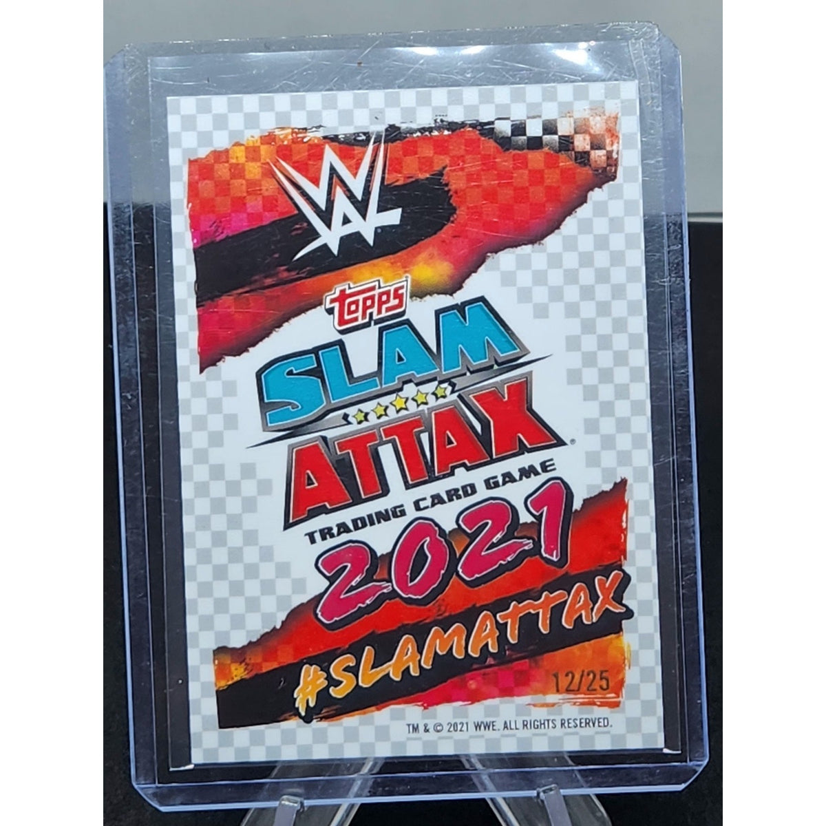 2021 Topps WWE Slam Attax Erik Orange Refractor #d 12/25
