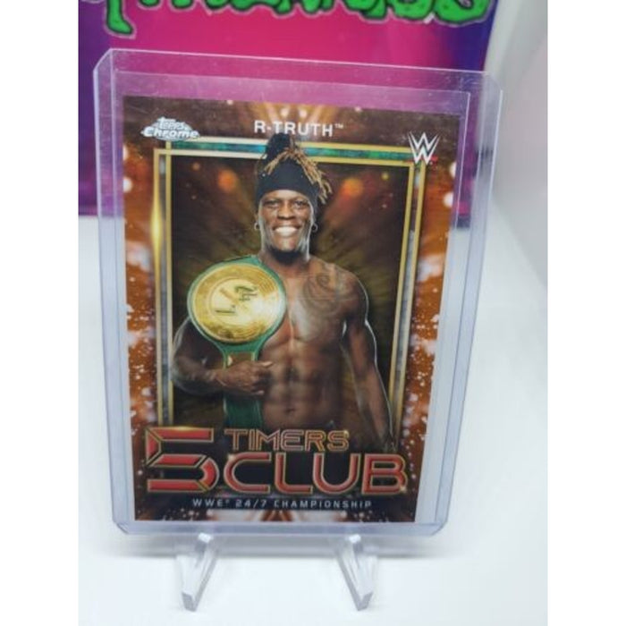 2021 Topps Chrome WWE 5 Timers Club Orange Refractor /25 R-Truth #5T-13