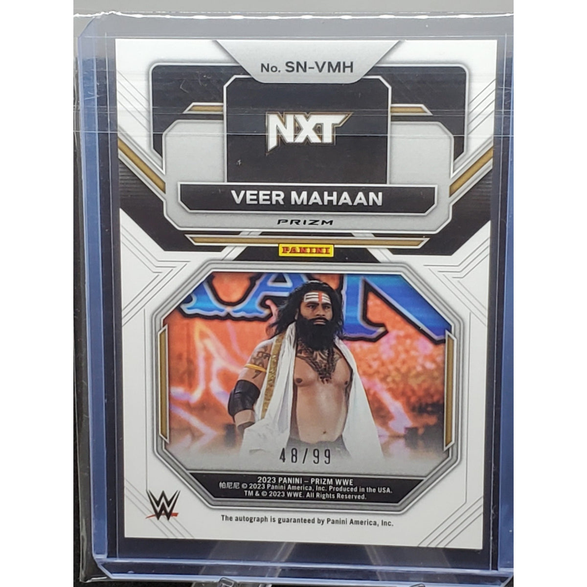 2023 WWE - Prizm - Auto Sensational Signatures - Red /99 - Veer Mahaan