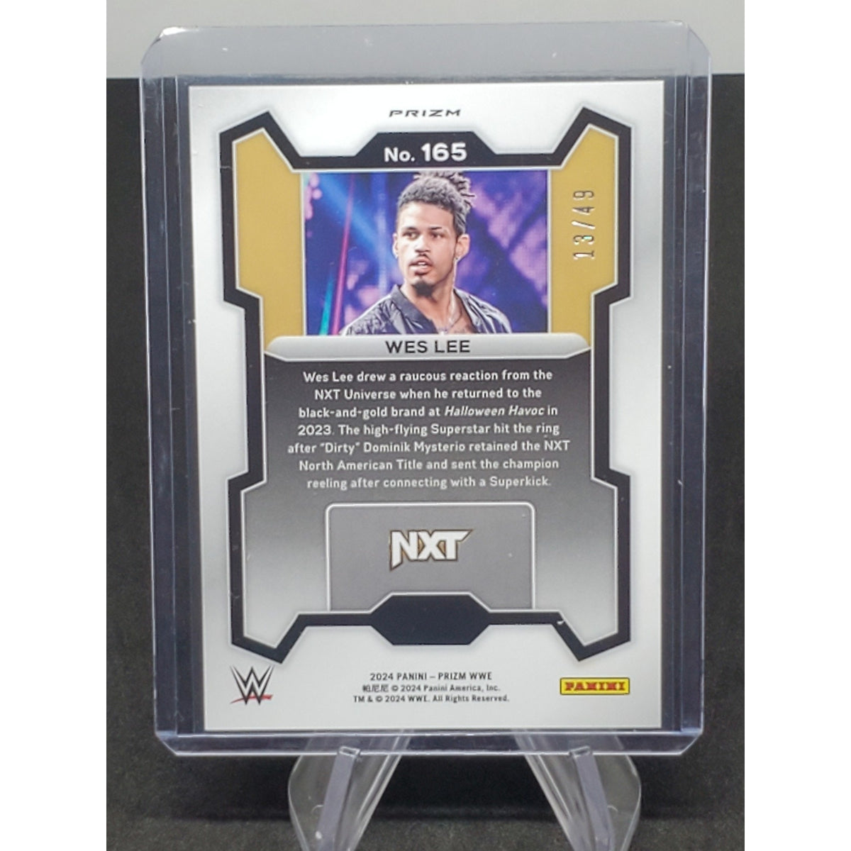 Wes Lee 2024 Panini Prizm #165 Green Disco Prizm 13/49