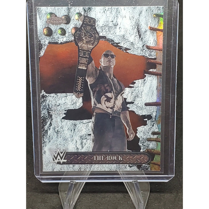 2025 Topps Chrome WWE X Cactus Jack - The Rock, The Rock #75 Refractor