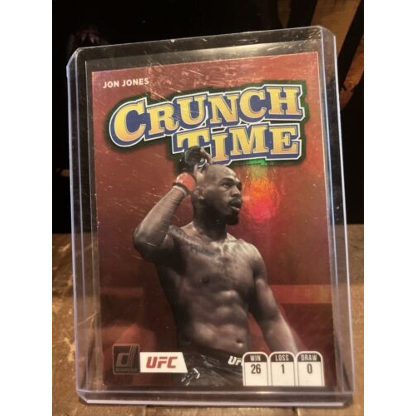 2022 Jon Jones Donruss UFC Crunch Time Green Flood Silver Holo SP #19 - Pack New