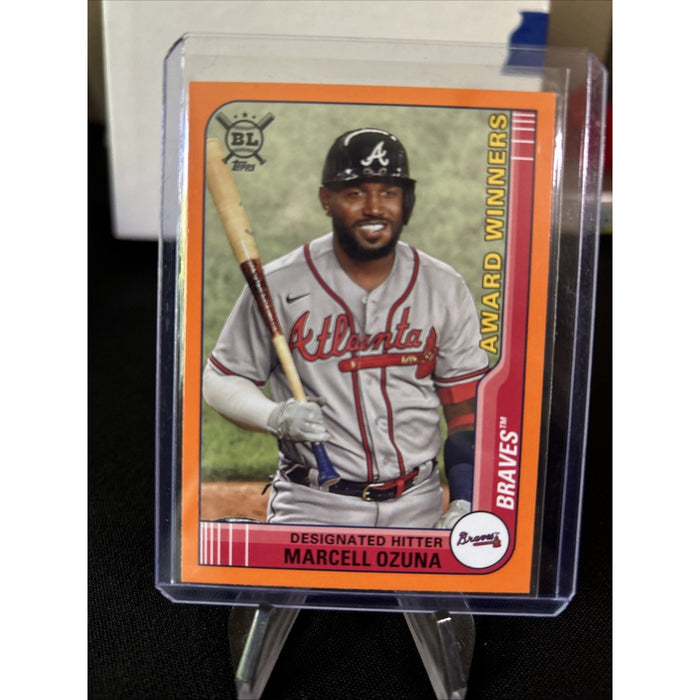 2021 Topps Big League Marcell Ozuna Award Winners Orange #280 Baseball MLB Mint