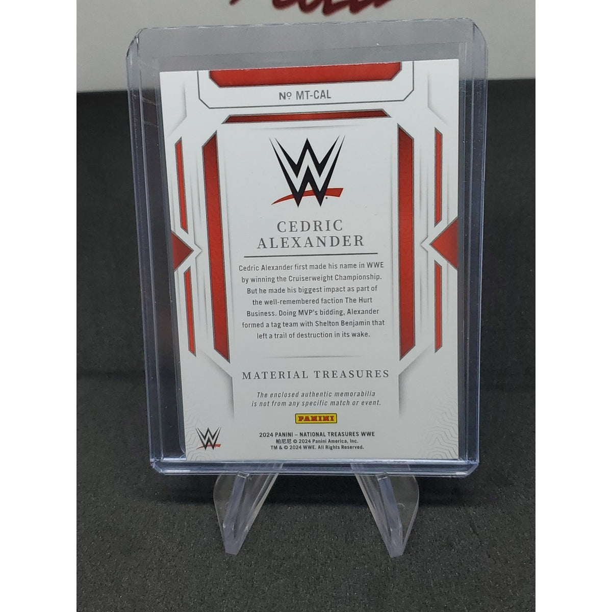 2024 Panini National Treasures WWE - Material Treasures Cedric Alexander #MT-CAL