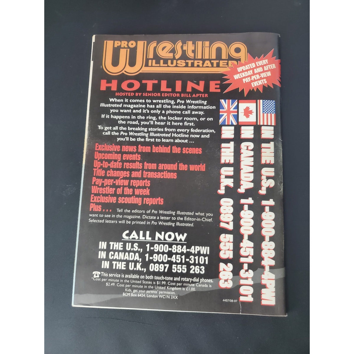 The Wrestler Magazine September 1998 Mid Year Report - WWF Undertaker, HHH, Rock