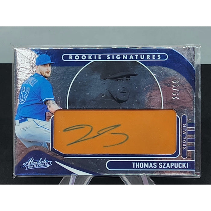 2022 Absolute #150 Thomas Szapucki MEM RC Auto Jersey /99