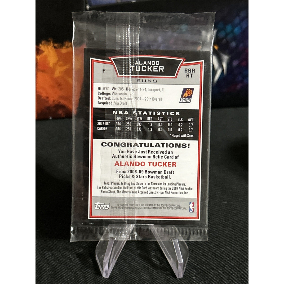 2008-09 Bowman Draft Picks & Stars Retail Relics Alando Tucker / SEALED PACK
