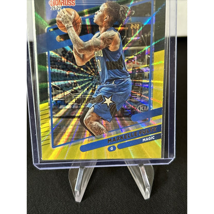 2021-22 Donruss Holo Green and Yellow Laser #151 Markelle Fultz Orlando Magic