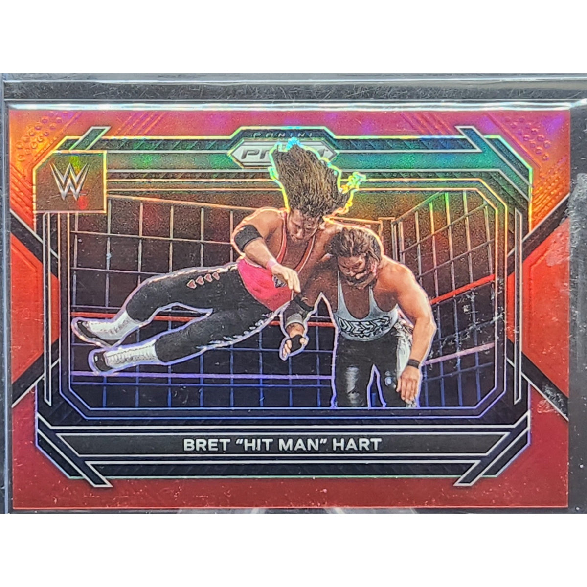 2023 Panini Prizm WWE Prizms Red #58 Bret "Hit Man" Hart /299