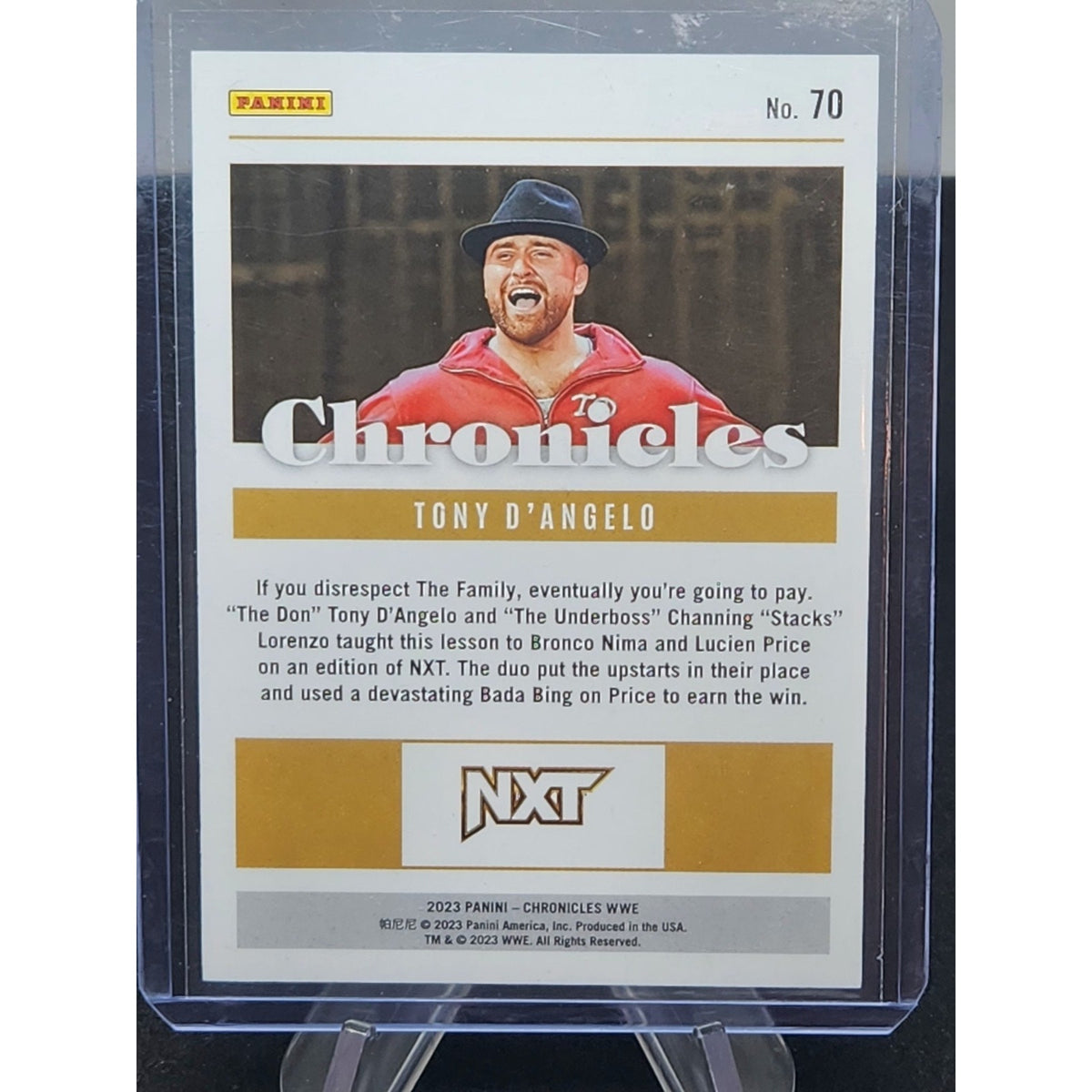 #8/25 2023 Chronicles WWE - Tony D'Angelo #70 - Silver NXT Card