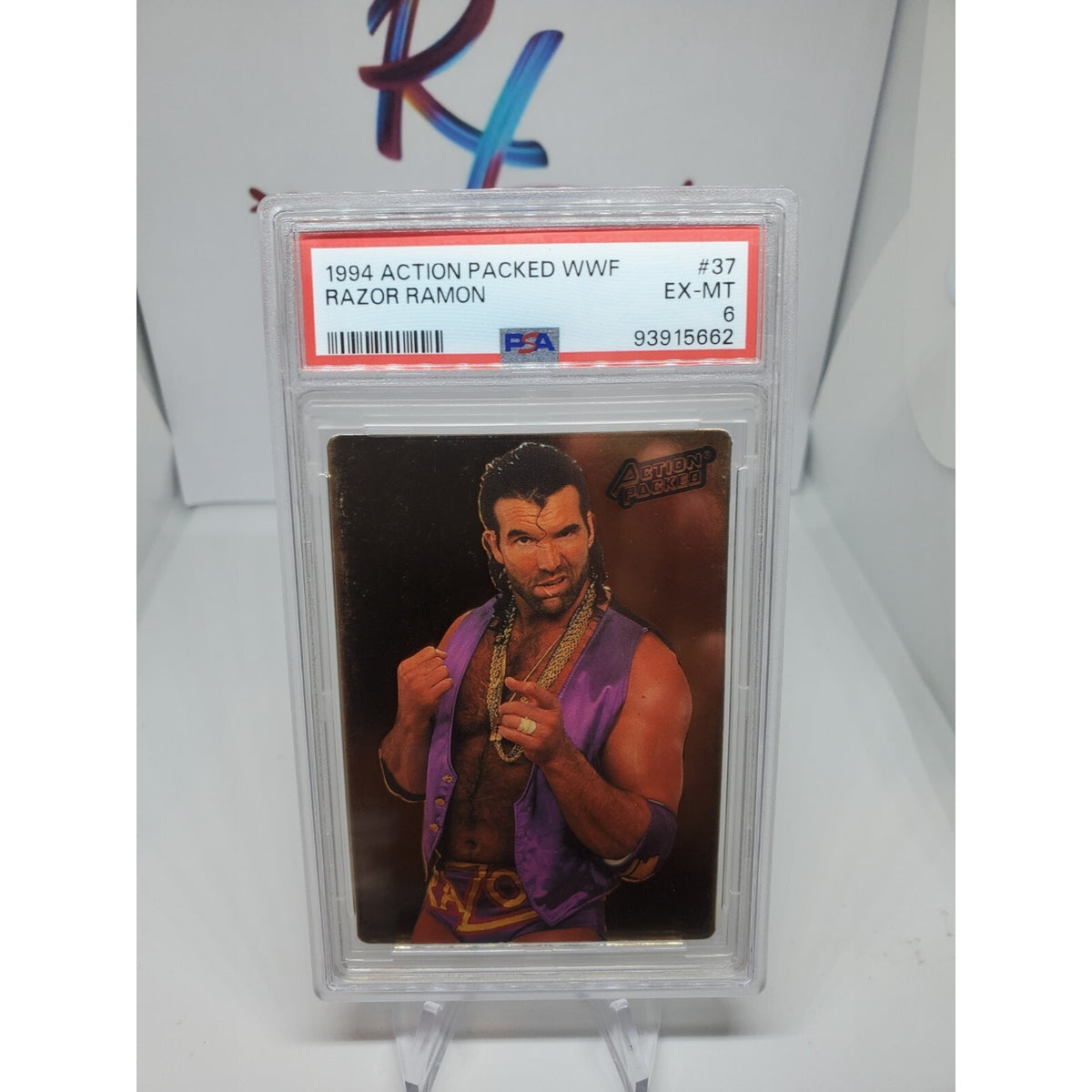 1994 Action Packed WWF Razor Ramon 37 Gold PSA 6