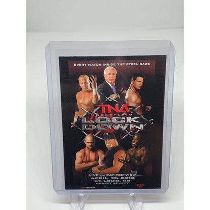 TNA LockDown Hulk Hogan Flair #72 2010 New Era Silver Parallel Card SN 11 of 30