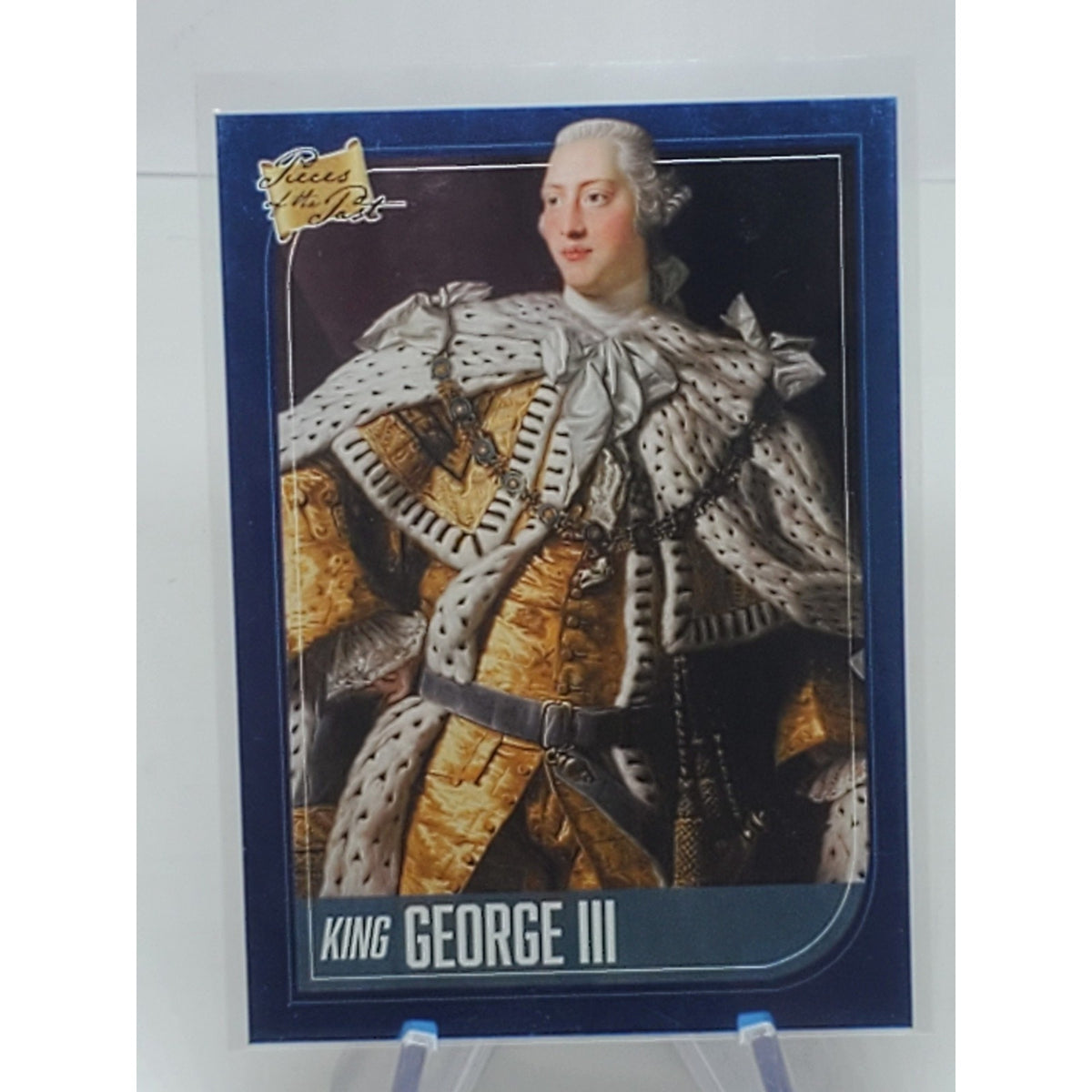 2021 Super Products Pieces of the Past King George III Blue Refractor Card
