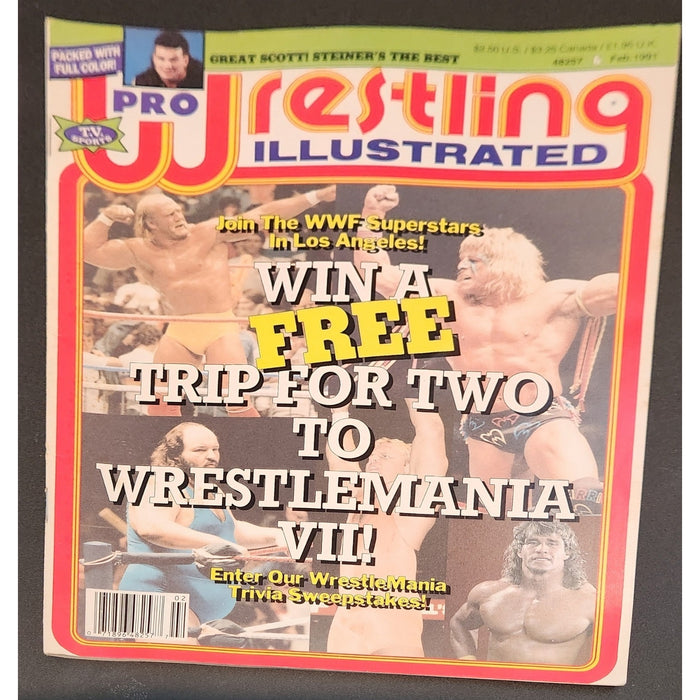 Pro Wrestling Illustrated Magazine February 1991 Hogan Wrestlemania VII