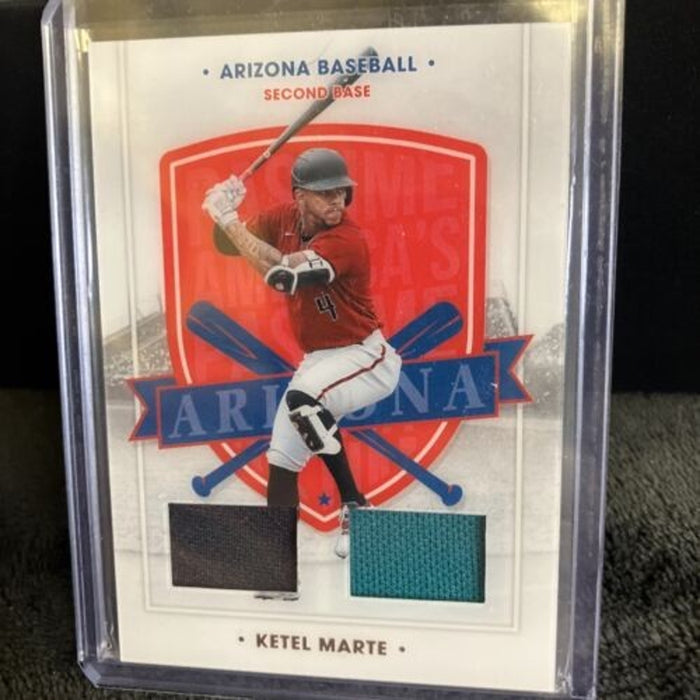 2021 Panini Chronicles America's Pastime Ketel Marte Dual Relic - 2 Color P