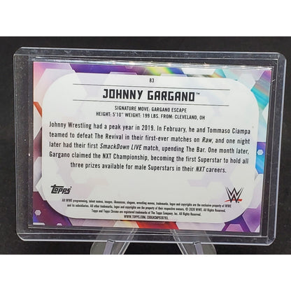 2020 Topps Chrome WWE Johnny Gargano Orange Refractor Numbered #/25
