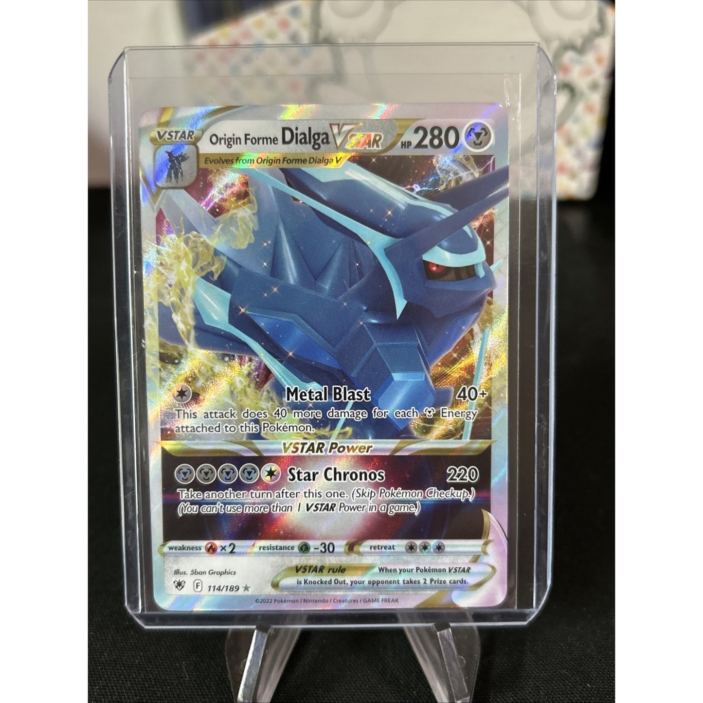 Origin Forme Dialga VSTAR 114/189 Swsh10: Astral Radiance Holo / Pack Fresh New