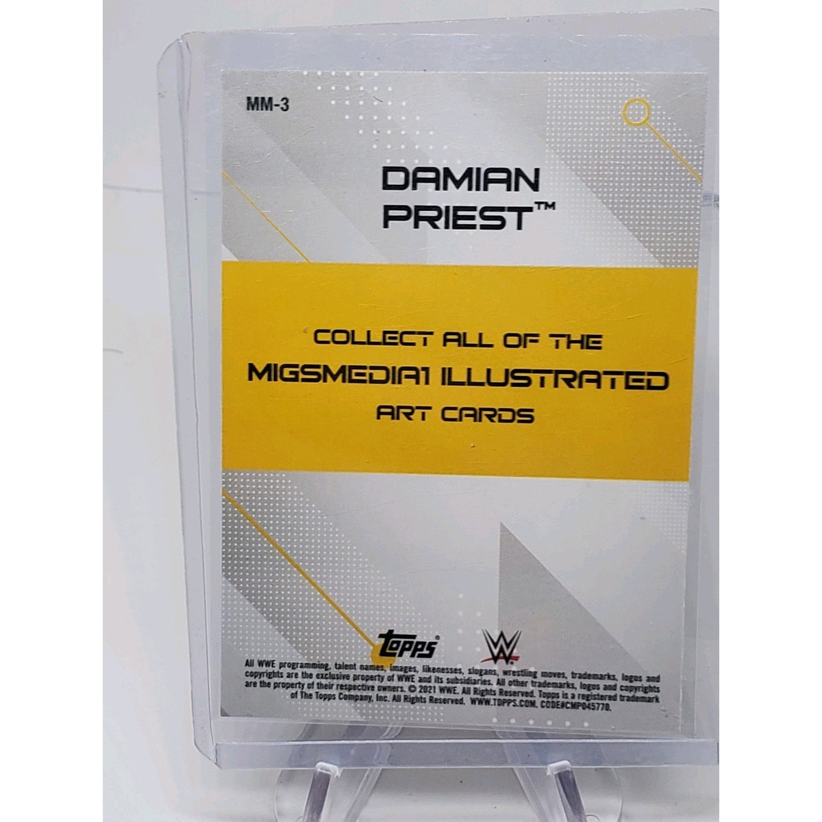 Damian Priest 2021 TOPPS WWE MIGSMEDIA1 ILLUSTRATED ART CARD #MM-3